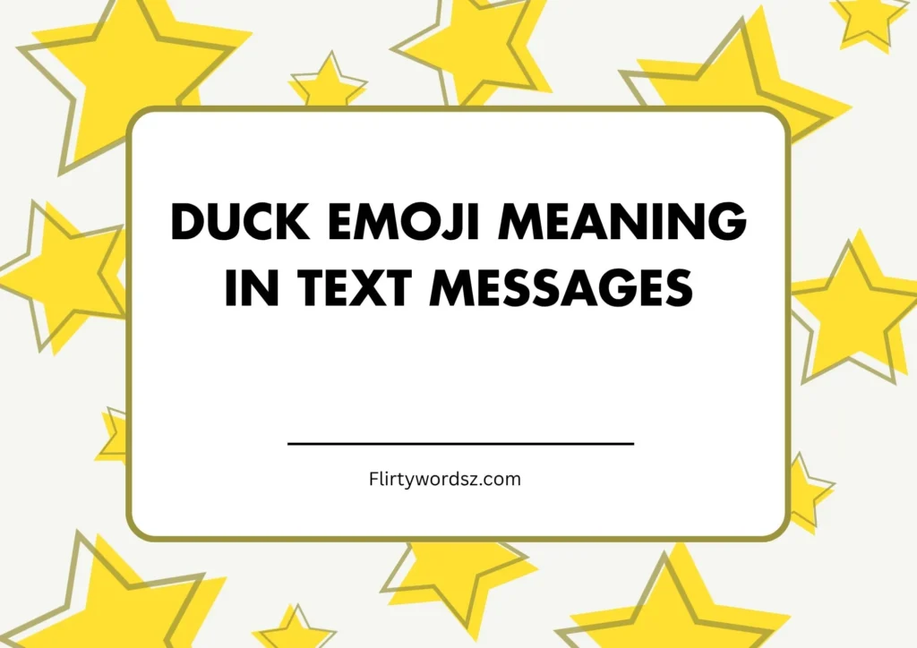 Duck Emoji Meaning in Text Messages