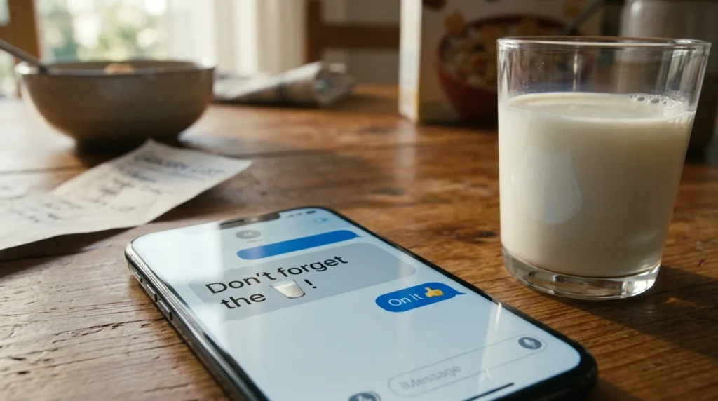 Glass of Milk Emoji Meaning in Text Messages