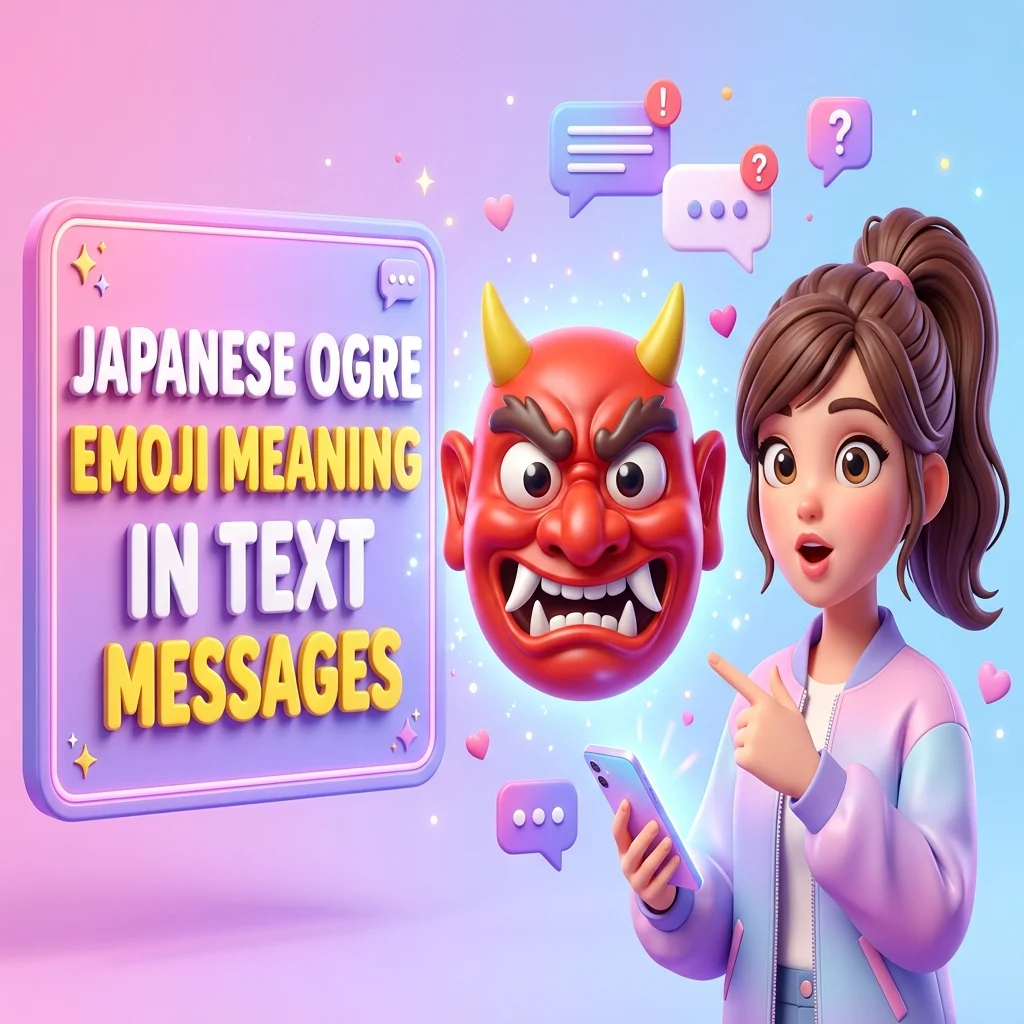 Japanese Ogre Emoji Meaning in Text Messages