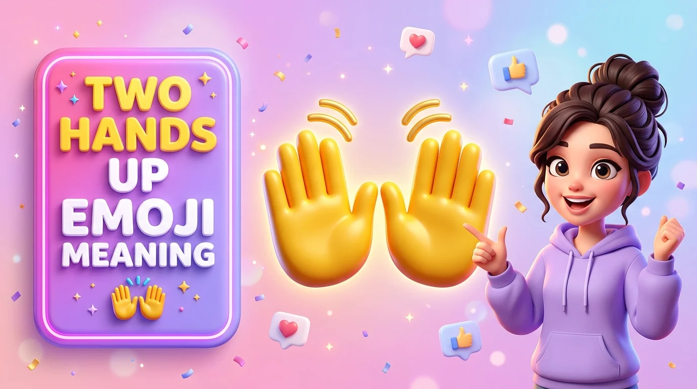 Two Hands Up Emoji Meaning 🙌